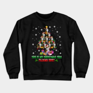 This Is My Christmas Tree Pajama Shirt Shetland Sheepdog Crewneck Sweatshirt